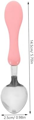 4PCS Baby Stainless Steel Fork Spoon Set with Silicone Handles