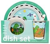 Dinosaur Bamboo Dish Set 5 Piece Kids Tableware