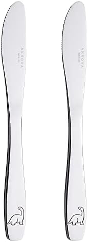ANNOVA Kids Flatware Set - 10 Piece Dino Themed Stainless Steel