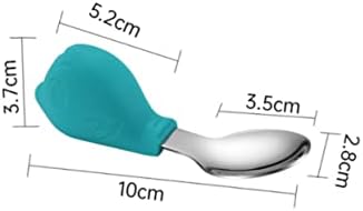 COLLBATH Baby Fork and Spoon Set with Handle 1