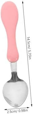 4pcs Cartoon Forks Spoons with Silicone Handles