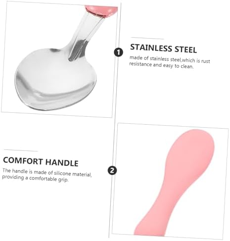 VOSAREA 4pc Baby Silicone Handle Flatware Set