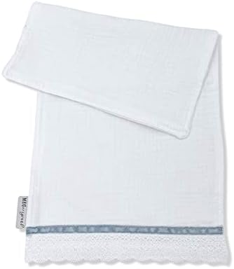 MEG Original Baby Burp Cloth Set - Blue Stripe on Cotton 1