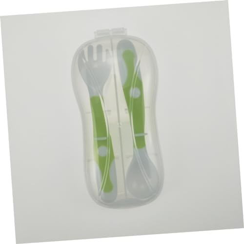ORFOFE 4 Pcs Bending Fork Spoon Set for Safe Feeding 1