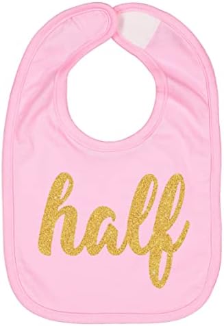 Aidens Corner Half Birthday Bibs - Silver Gold Glitter