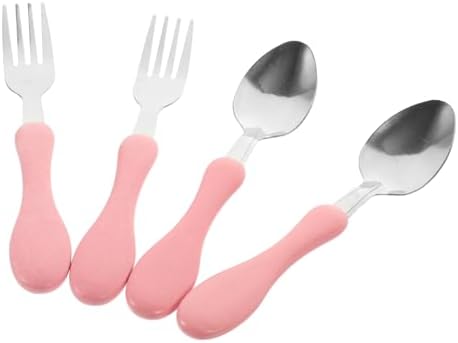 4pcs Cartoon Fork and Spoon Set for Baby Feeding