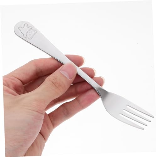 PLAFOPE Baby Utensil Set with Bear Design Handles