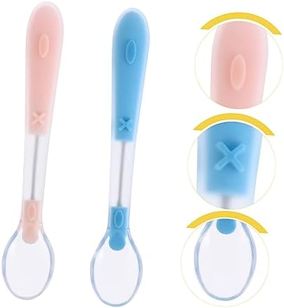 RORPOIR 2PCS Soft Spoons for Self Feeding and Durable Cutlery Set