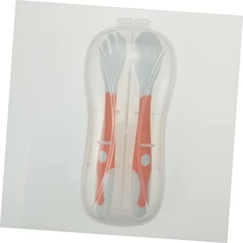 ORFOFE 4 Pcs Bending Fork Spoon Set for Safe Feeding 1