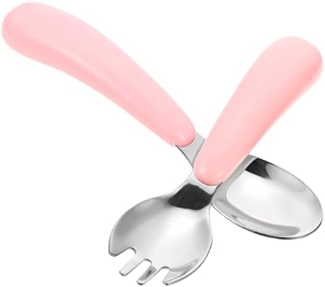 Mikinona Ergonomic Fork and Spoon Set for Baby