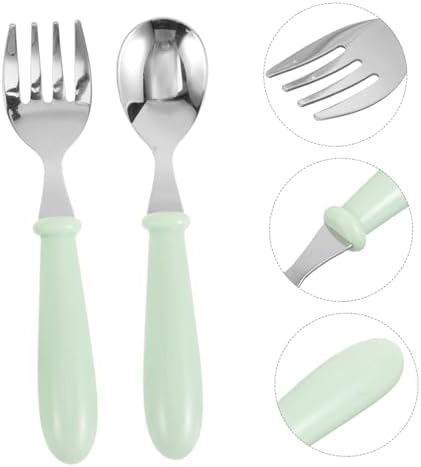 COOPHYA Reusable Green Flatware Set Spoon and Fork Holder