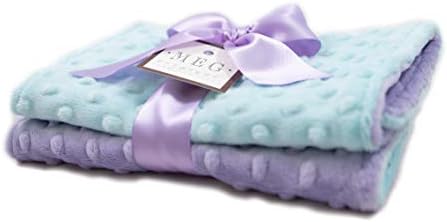 MEG ORIGINAL Lavender Aqua Burp Cloth Set of 2 1