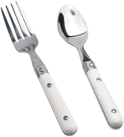 ibasenice 2Pcs Stainless Steel Toddler Spoon and Fork Set