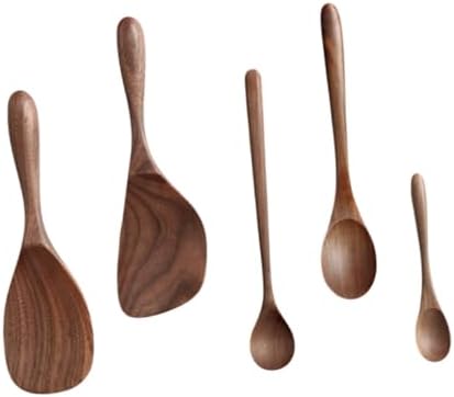 OKUMEYR Black Walnut Kitchen Utensils Set for Kids