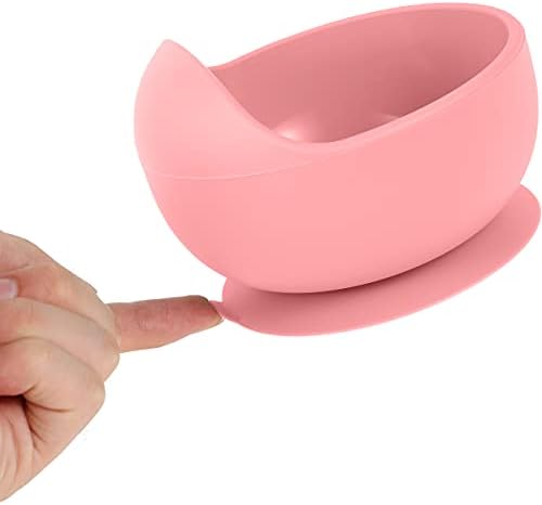 Set of 6 Silicone Baby Feeding Set Wine Red