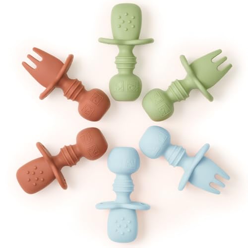 Tooshka Baby Utensil Set 6pcs - BLW Friendly Silicone BPA Free