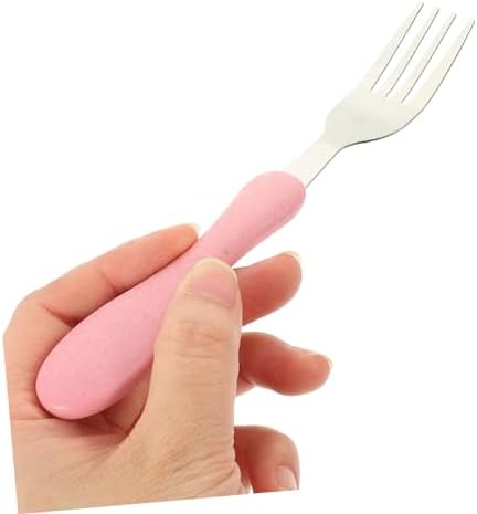 4pcs Cartoon Forks Spoons with Silicone Handles