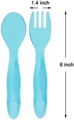 Youngever 18 Pcs Plastic Toddler Utensils Set