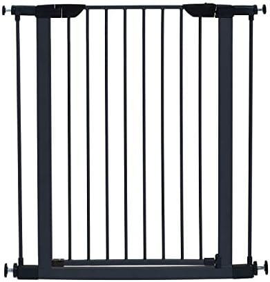 MidWest Homes for Pets 39 Tall Walk-Through Steel Pet Gate Graphite