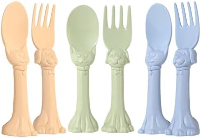 Spoon la la Toddler Utensils Set - 6 Pack 3 Spoons 3 Forks