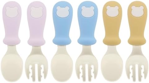 6Pcs Toddler Utensils - Stainless Steel with Soft Silicone Handles 1