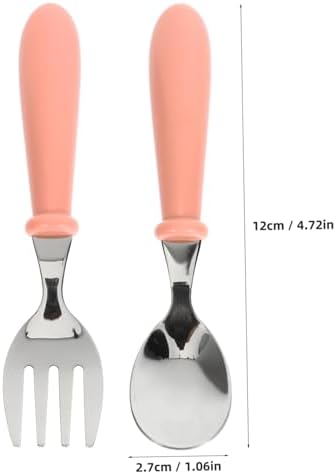 ORFOFE 4Pcs 304 Stainless Steel Baby Flatware Set