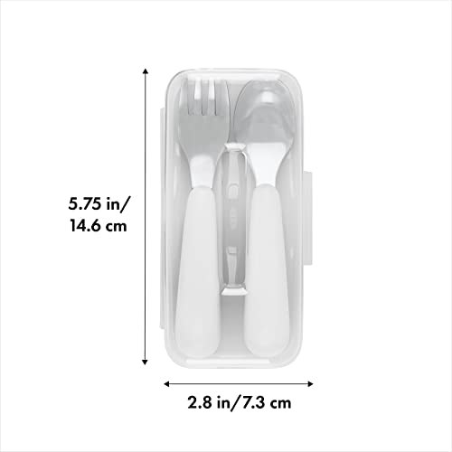 OXO Tot On-The-Go Fork and Spoon Set Teal