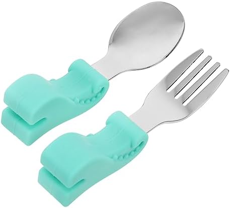 Beatifufu Dinosaur Cutlery Set for Baby Feeding