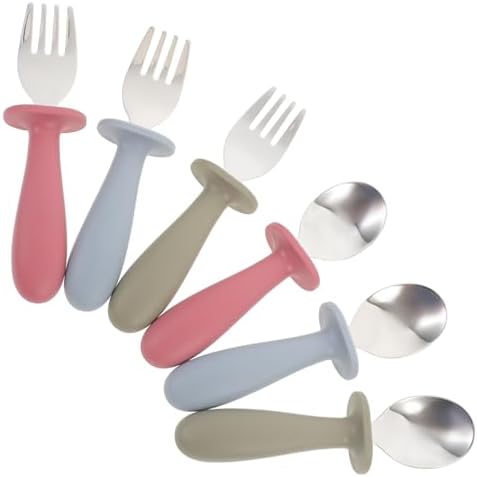 UTHCLO 6Pcs Stainless Steel Flatware Set for Baby and Mealtime Use