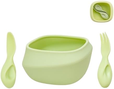 Tiny Genius Toddler Utensils Set with Bowl - Non-Slip BPA Free Ergonomic