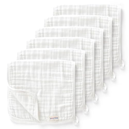 Maliton 6 Pack Muslin Burp Cloths 20x10 100 Cotton 1