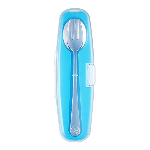 Innobaby Din Din Smart Stainless Steel Spoon and Fork with Carrying Case