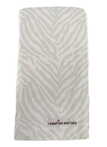 I Heart Art and Baby Infant Burping Cloth - Animal Print 1 Count
