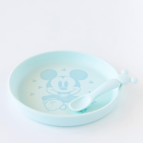 Bumkins Disney Baby Plate and Spoon Set Microwave Safe Ages 6 Months Up