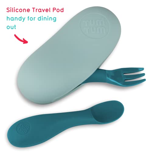 TUM TUM Baby Spoon Fork Set with Case 6 Months Plus
