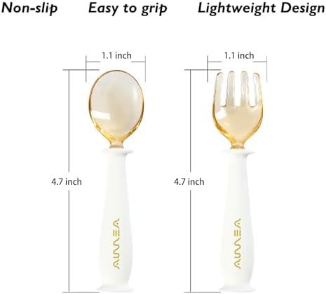 Aurrea Toddler Spoon Fork Set with Travel Case
