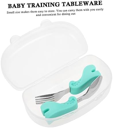 RORPOIR Dinosaur Cutlery Set with Storage Box