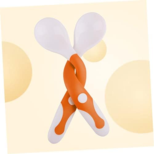 ORFOFE 4 Pcs Bending Fork Spoon Set for Safe Feeding 1