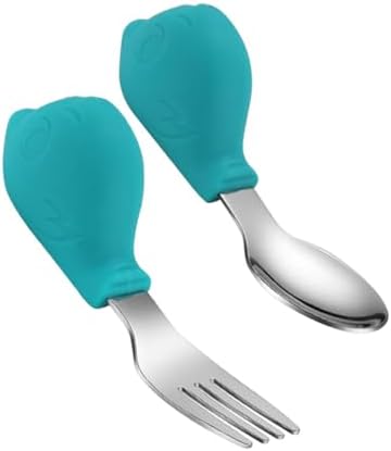 STOBAZA Baby Training Spoon and Fork Set
