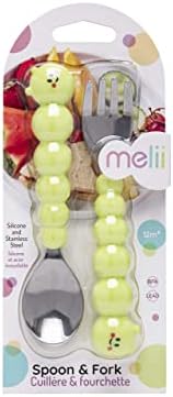 melii Caterpillar Spoon Fork Set for Toddlers