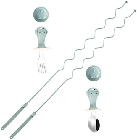Mikinona 1 Set Silicone Spoon and Fork for Babies