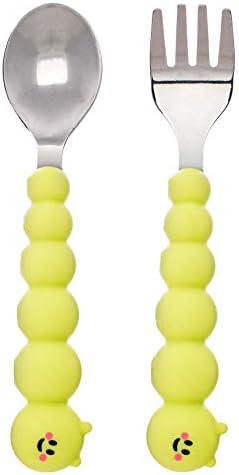 melii Caterpillar Spoon Fork Set for Toddlers