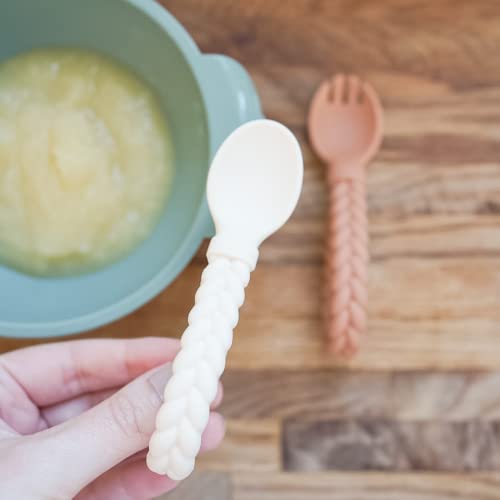 Itzy Ritzy Silicone Spoon Fork Set for Babies 6 Months Up