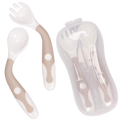 Baby Utensils Spoon Fork Set with Travel Safe Case 1