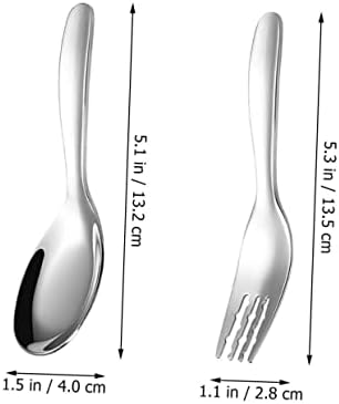 HAPINARY 316 Stainless Steel Fork Spoon Set 2PCS