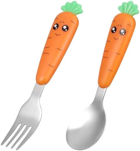 Hohopeti Toddler Flatware Set Steel Utensils