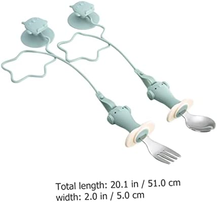 Mikinona 1 Set Silicone Spoon and Fork for Babies