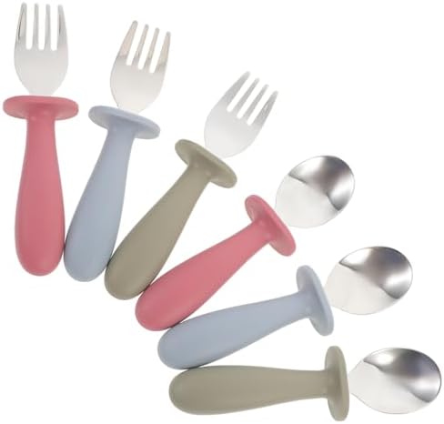 VINTORKY 6Pcs Reusable Cutlery Set for Baby Feeding