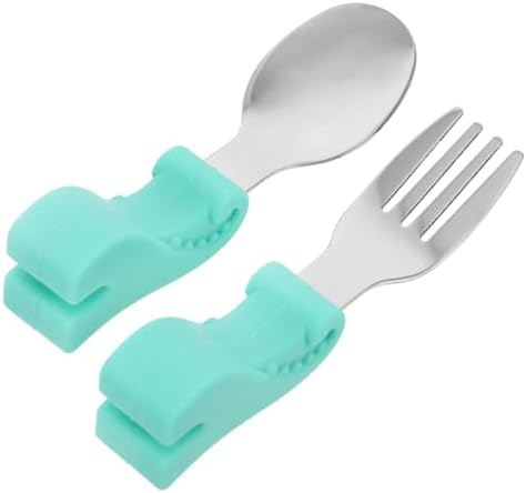 VICASKY Dinosaur Stainless Steel Fork Spoon Set