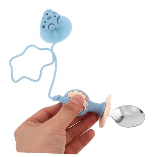 Beatifufu 1 Set Spoon and Fork with Silicone Holder